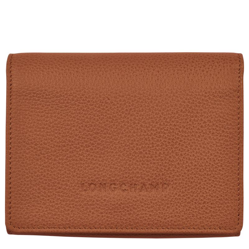 Portfele Damskie Longchamp Le FoulonnÉ Leather Caramel | PL8573IL