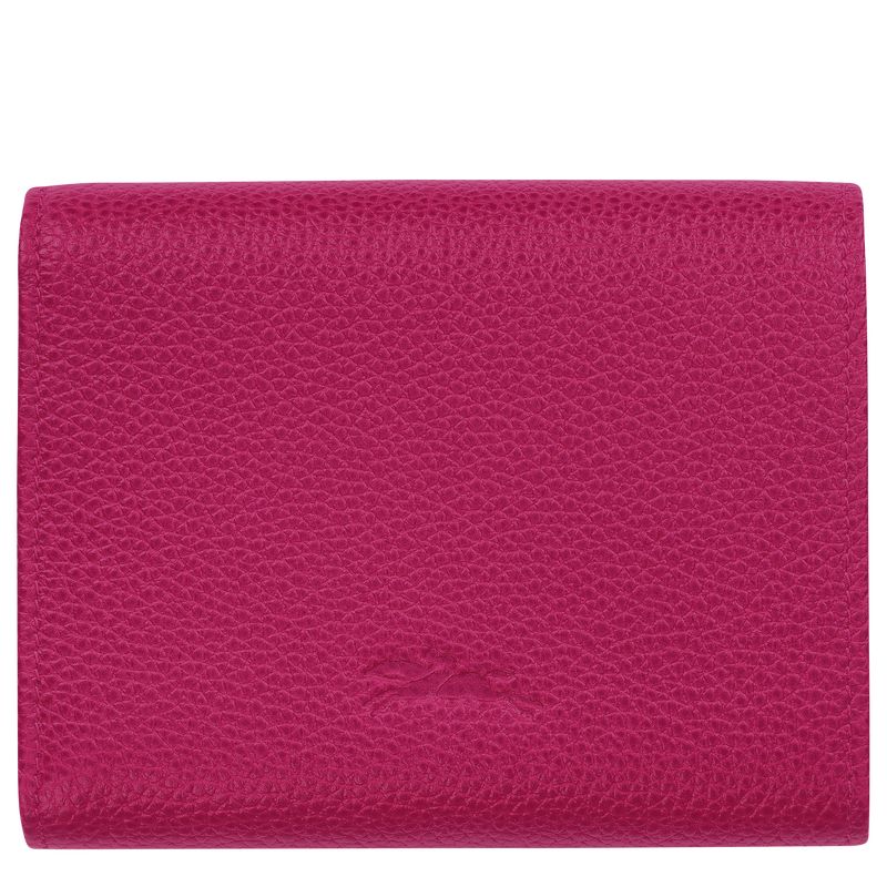 Portfele Damskie Longchamp Le FoulonnÉ Leather Beetroot | PL8555MQ