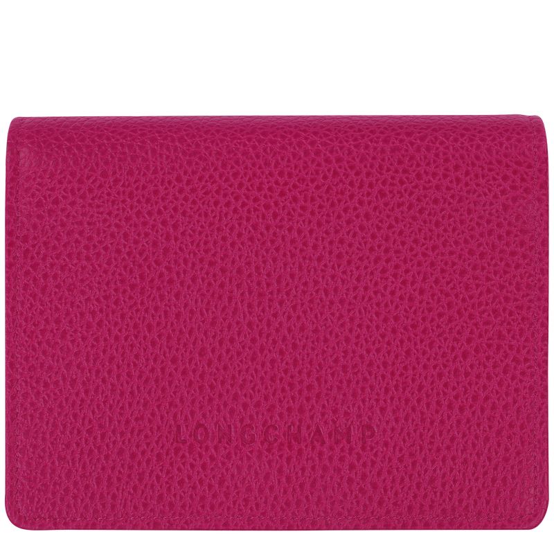 Portfele Damskie Longchamp Le FoulonnÉ Leather Beetroot | PL8555MQ