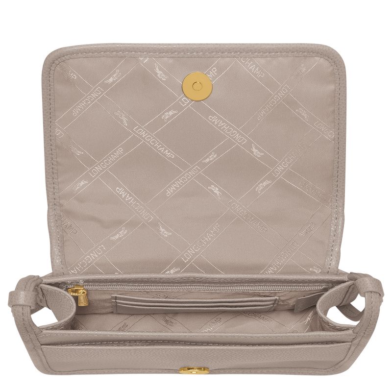 Portfele Damskie Longchamp Le FoulonnÉ XS Clutch Leather Turtledove | PL8571PJ