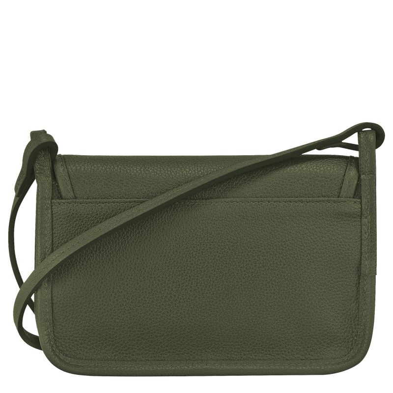 Portfele Damskie Longchamp Le FoulonnÉ XS Clutch Leather Khaki | PL8570AH