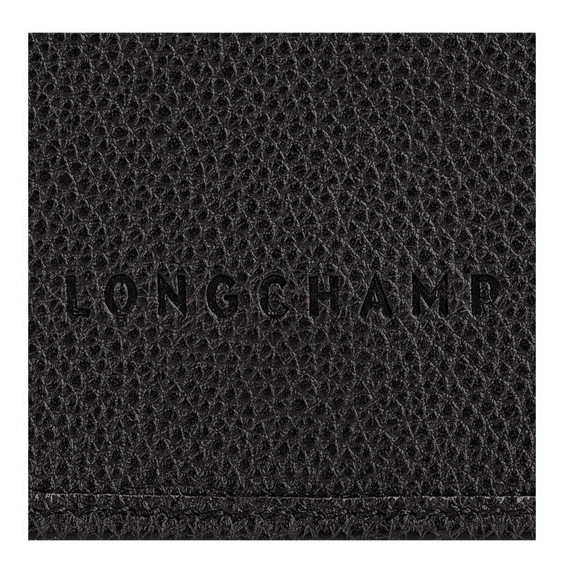 Portfele Damskie Longchamp Le FoulonnÉ XS Clutch Leather Czarne | PL8567FD