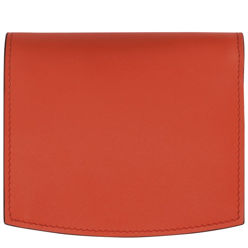 Portfele Damskie Longchamp Le Roseau Leather Paprika | PL8564JP