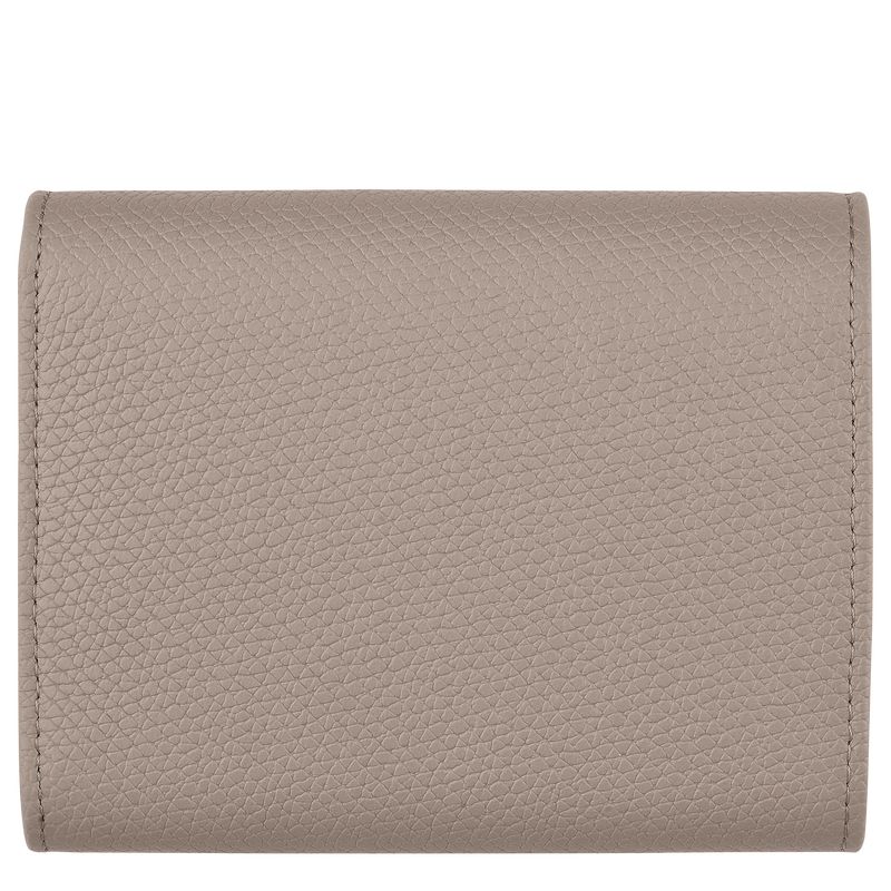 Portfele Damskie Longchamp Le Roseau Leather Clay | PL8540SG