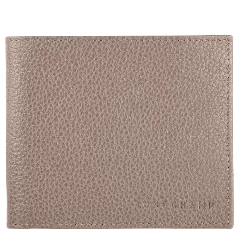 Portfele Męskie Longchamp Le FoulonnÉ Leather Turtledove | PL7407VR