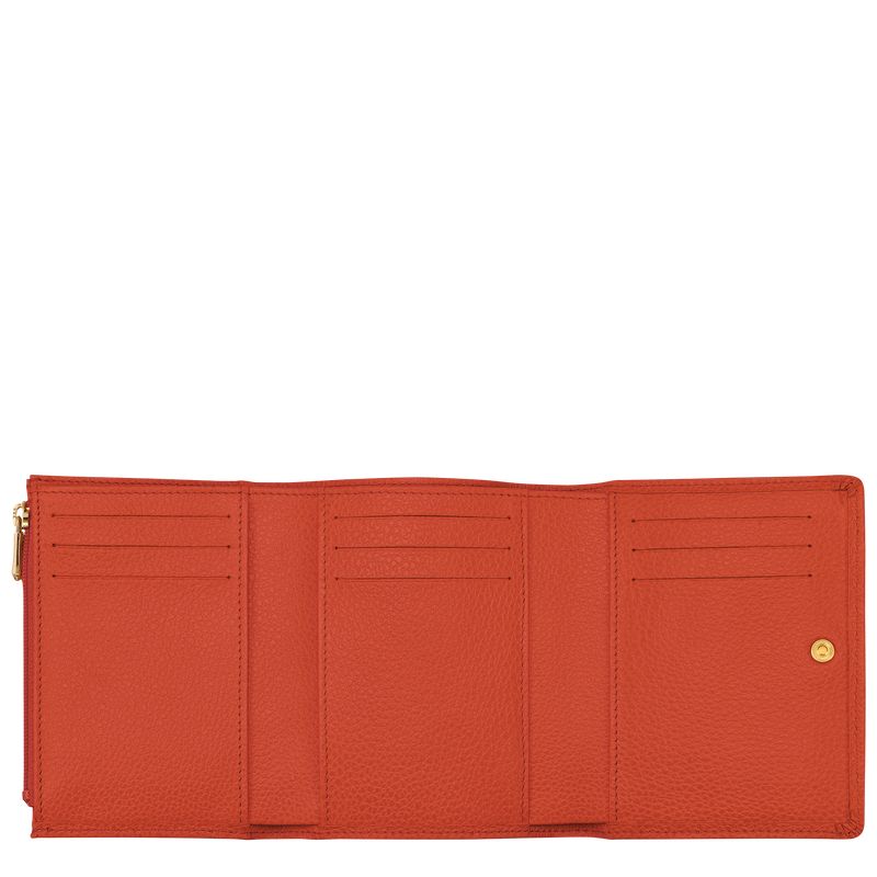 Portfele Męskie Longchamp Le FoulonnÉ Leather Paprika | PL7401JP