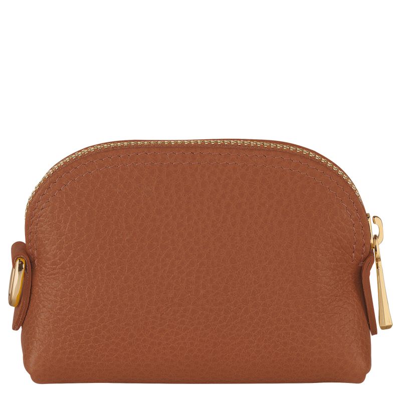 Portmonetki Damskie Longchamp Le FoulonnÉ Leather Caramel | PL8507CT