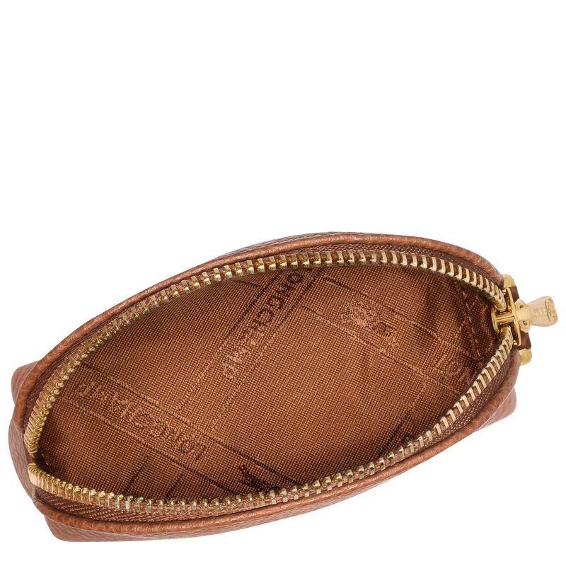 Portmonetki Damskie Longchamp Le FoulonnÉ Leather Caramel | PL8507CT