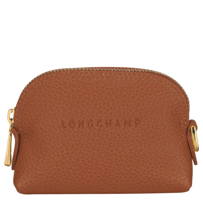 Portmonetki Damskie Longchamp Le FoulonnÉ Leather Caramel | PL8507CT