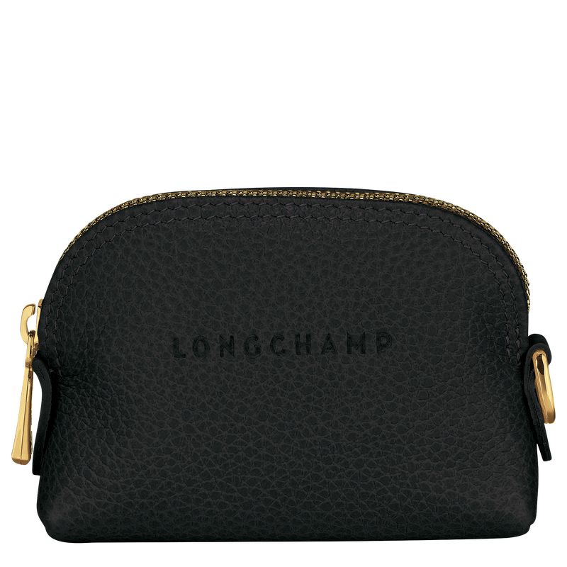 Portmonetki Damskie Longchamp Le FoulonnÉ Leather Czarne | PL8506VR