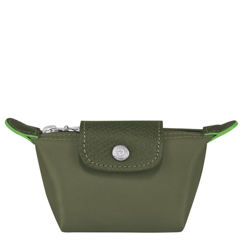 Portmonetki Damskie Longchamp Le Pliage Green Recycled canvas Forest | PL8537OK