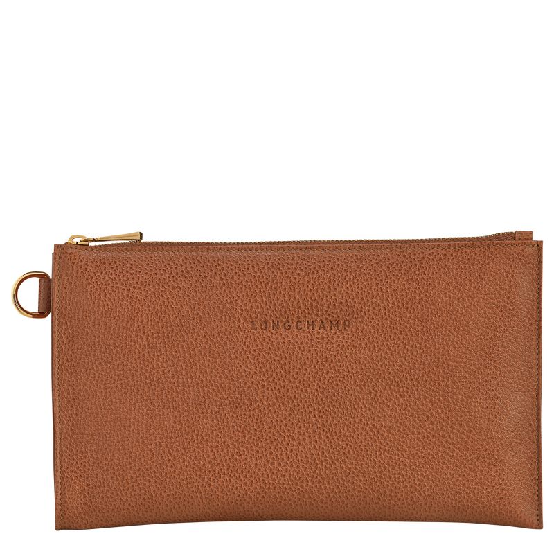 Pouches Damskie Longchamp Le FoulonnÉ Leather Caramel | PL8723FD