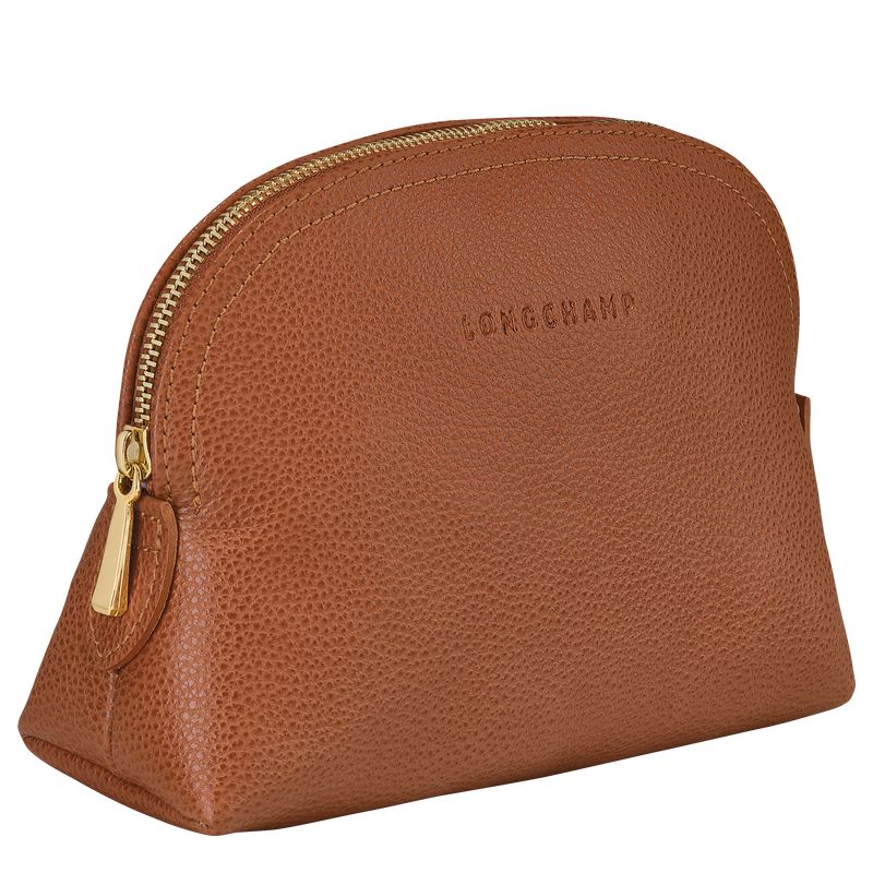 Pouches Damskie Longchamp Le FoulonnÉ Leather Caramel | PL8719KO