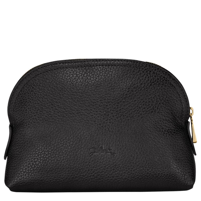 Pouches Damskie Longchamp Le FoulonnÉ Leather Czarne | PL8718LI