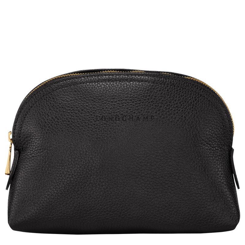 Pouches Damskie Longchamp Le FoulonnÉ Leather Czarne | PL8718LI