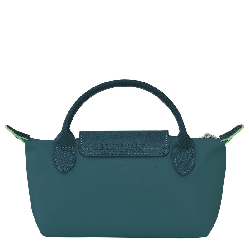 Pouches Damskie Longchamp Le Pliage Green with handle Recycled canvas Paw | PL8454VR