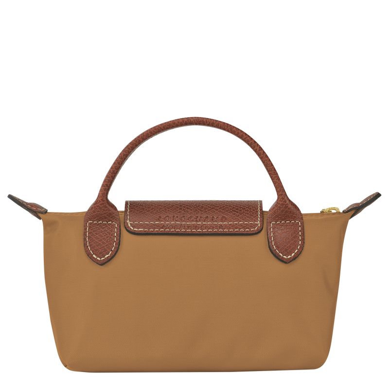 Pouches Damskie Longchamp Le Pliage Original with handle Recycled canvas Fawn | PL8459KO