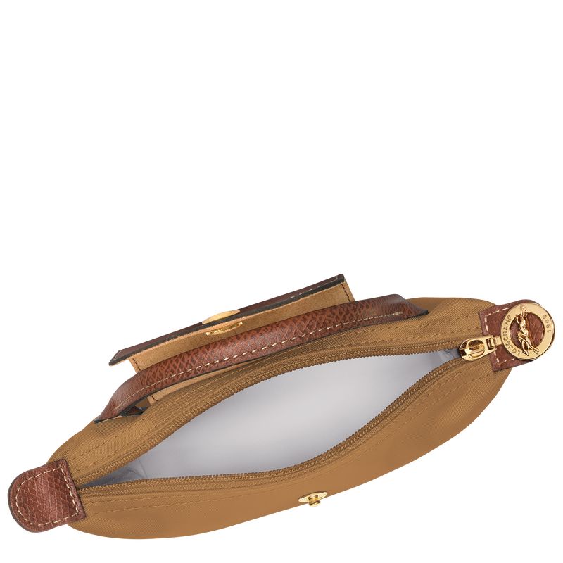 Pouches Damskie Longchamp Le Pliage Original with handle Recycled canvas Fawn | PL8459KO