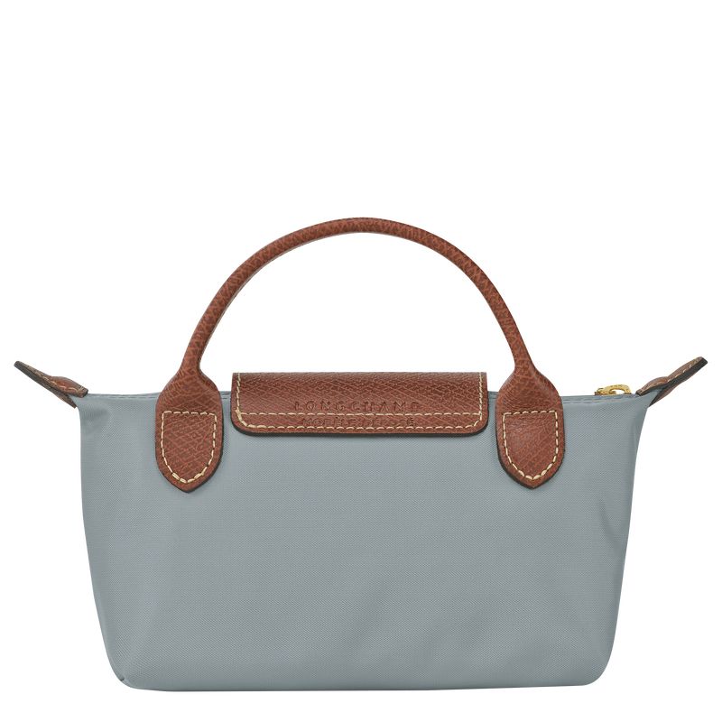 Pouches Damskie Longchamp Le Pliage Original with handle Recycled canvas Steel | PL8458LI