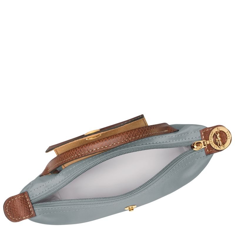 Pouches Damskie Longchamp Le Pliage Original with handle Recycled canvas Steel | PL8458LI