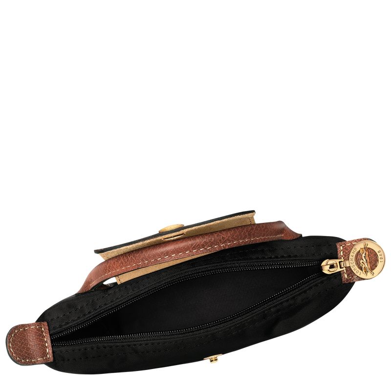 Pouches Damskie Longchamp Le Pliage Original with handle Recycled canvas Czarne | PL8455CT