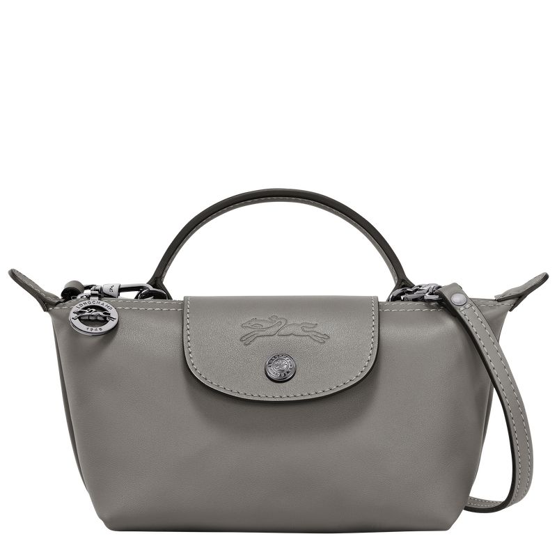 Pouches Damskie Longchamp Le Pliage Xtra XS Leather Turtledove | PL8401BE