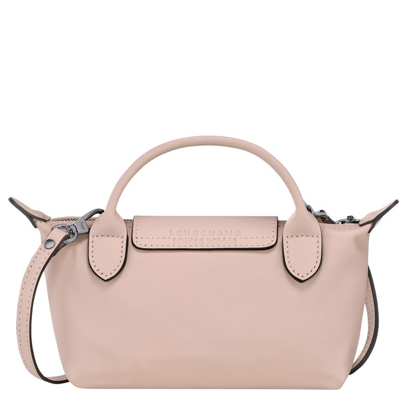 Pouches Damskie Longchamp Le Pliage Xtra XS Leather Nude | PL8400NW