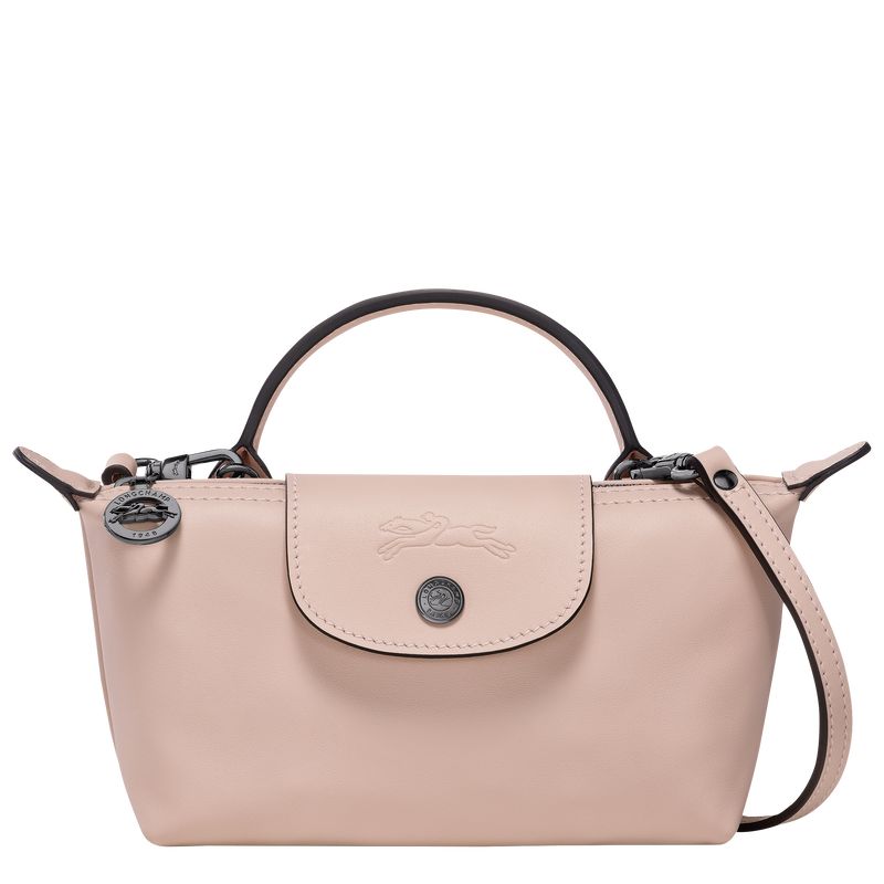 Pouches Damskie Longchamp Le Pliage Xtra XS Leather Nude | PL8400NW