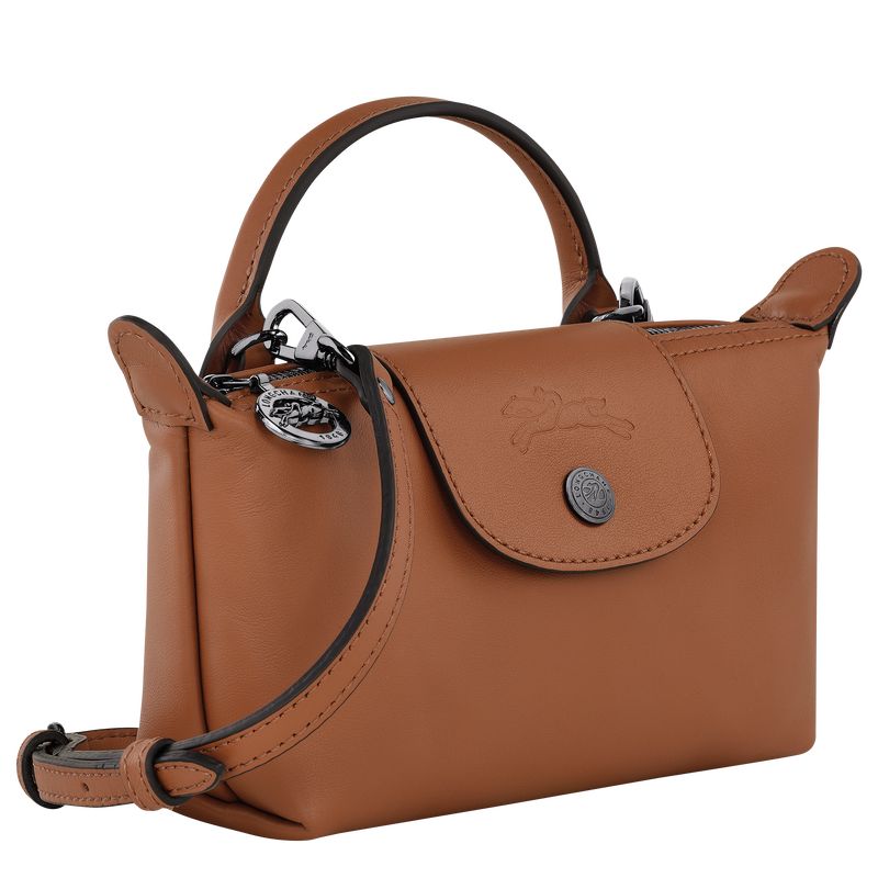 Pouches Damskie Longchamp Le Pliage Xtra XS Leather Cognac | PL8399MQ