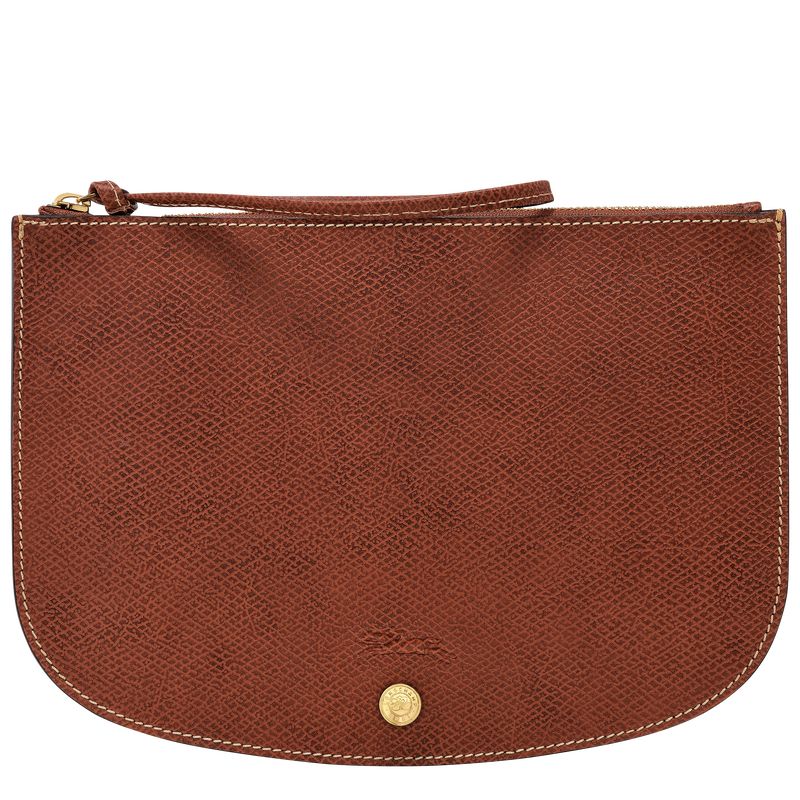 Pouches Damskie Longchamp Épure Leather Brązowe | PL8694PJ