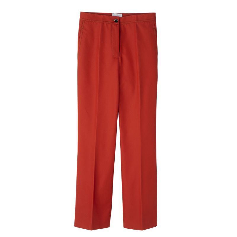 Spodnie Damskie Longchamp Suit Gabardine Paprika | PL7698WN