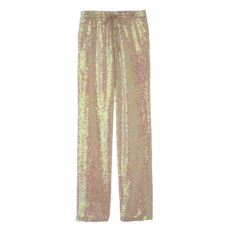 Spodnie Damskie Longchamp Trousers Glitter Ballerina | PL7694EB