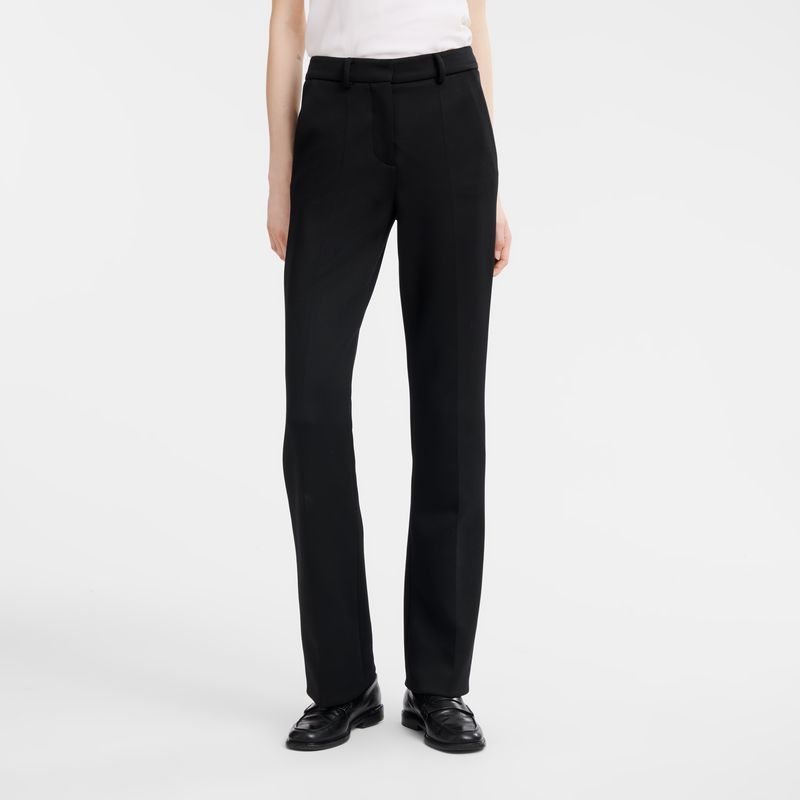 Spodnie Damskie Longchamp Trousers Jersey Czarne | PL7697QM