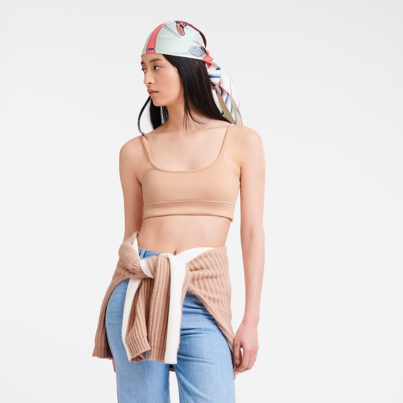 Staniki Damskie Longchamp Sport Jersey Nude | PL7719VR