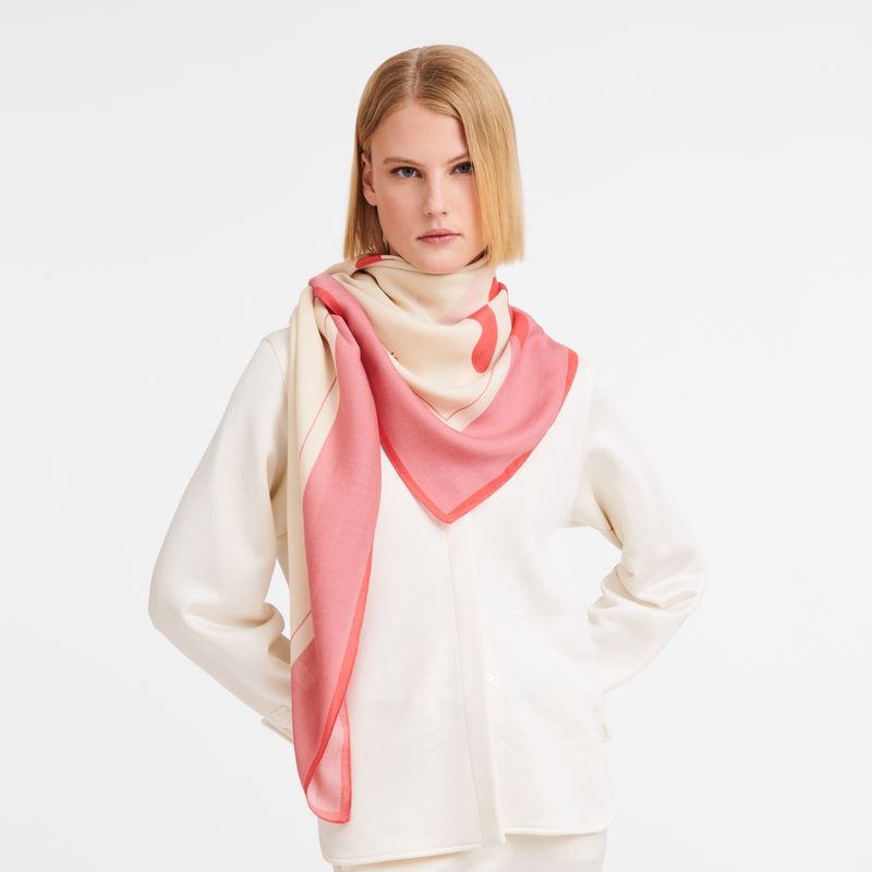 Stoles Damskie Longchamp Esquisse Shawl Wool blend Nude | PL8089BE