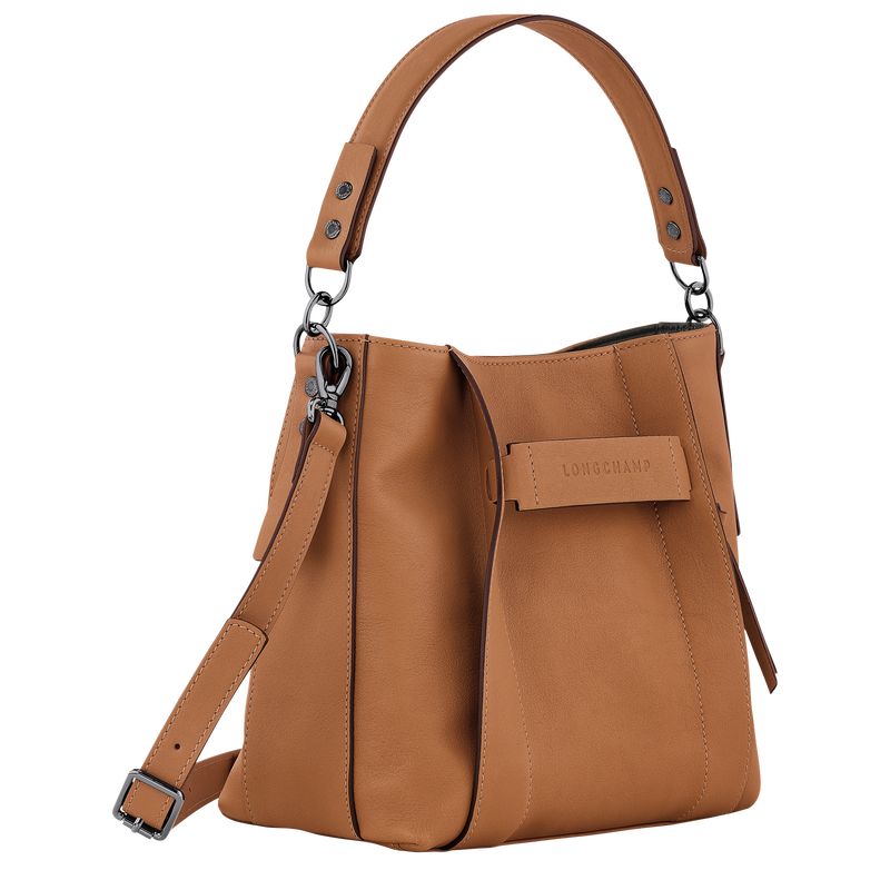 Torba Crossbody Damskie Longchamp 3D S Leather Natural | PL8971MQ