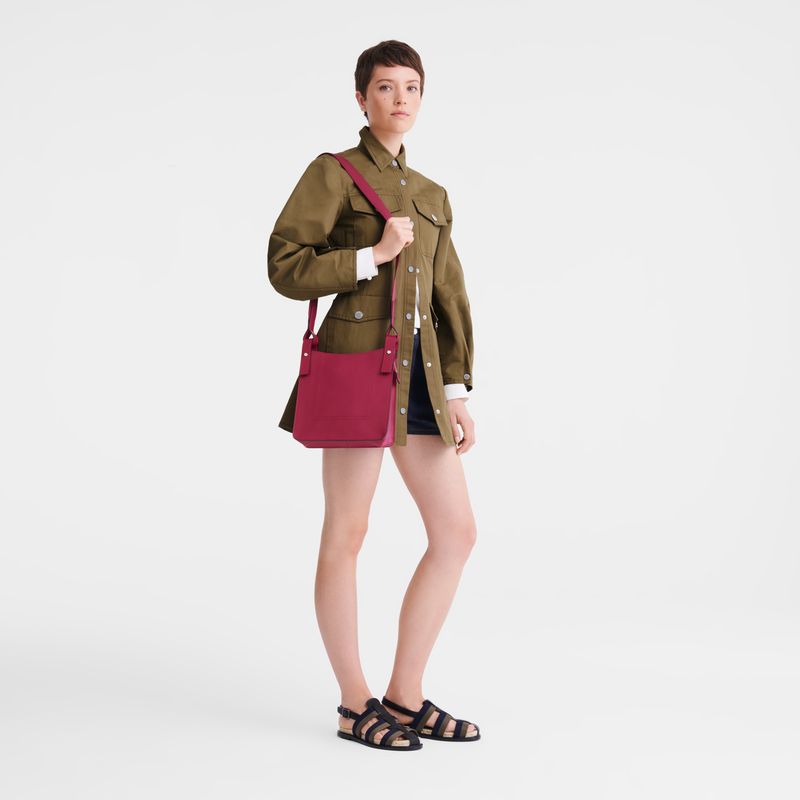 Torba Crossbody Damskie Longchamp Le FoulonnÉ S Leather Beetroot | PL8969NW