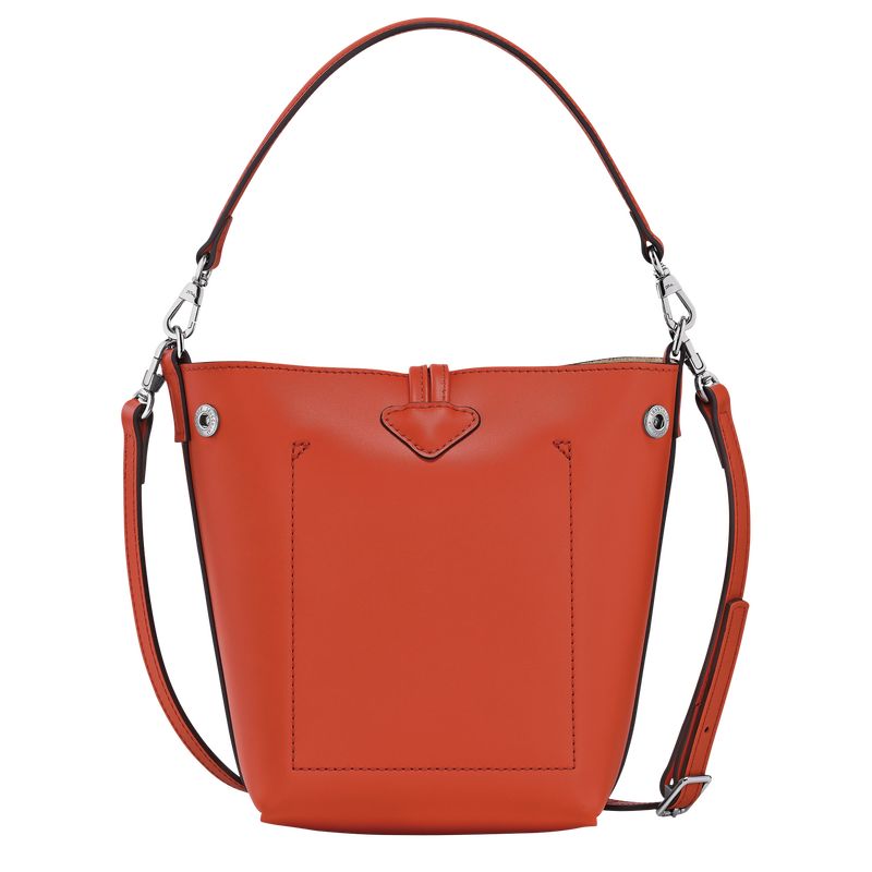 Torba Crossbody Damskie Longchamp Le Roseau XS Bucket Leather Paprika | PL8998WN