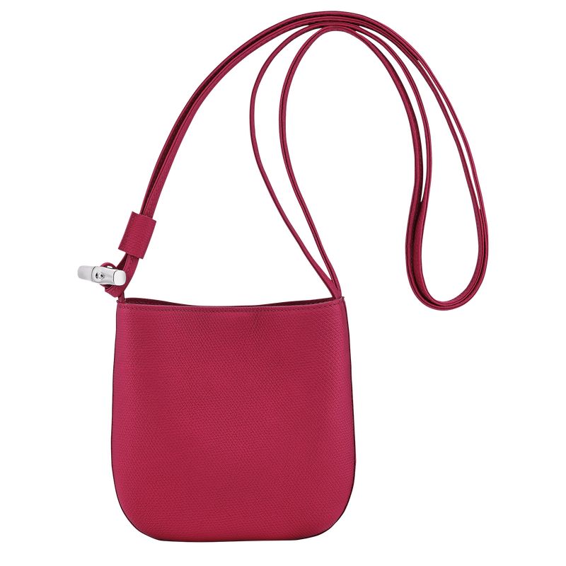 Torba Crossbody Damskie Longchamp Le Roseau S Leather Beetroot | PL8967VR