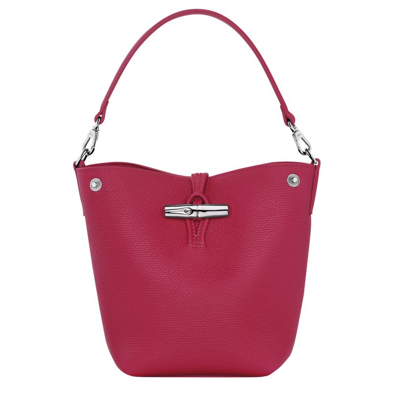 Torba Crossbody Damskie Longchamp Le Roseau XS Bucket Leather Beetroot | PL8963LI