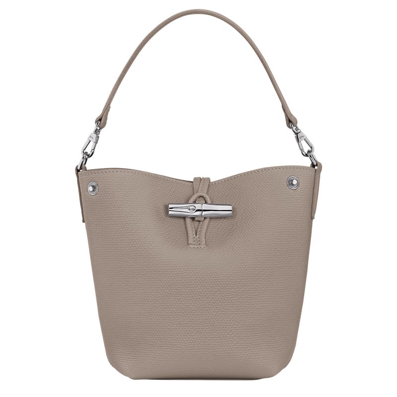 Torba Crossbody Damskie Longchamp Le Roseau XS Bucket Leather Clay | PL8959GS