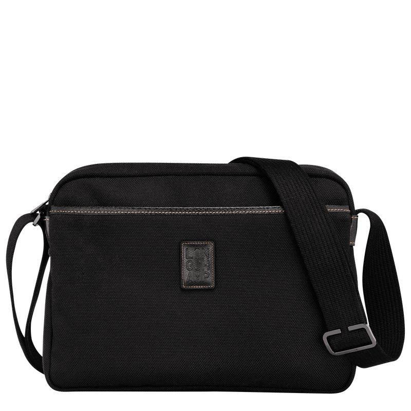 Torba Crossbody Męskie Longchamp Boxford M Camera Recycled canvas Czarne | PL7594WN