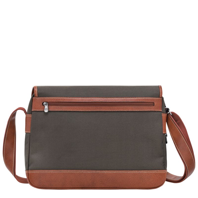 Torba Crossbody Męskie Longchamp Boxford L Recycled canvas Brązowe | PL7584OK