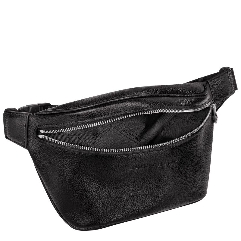 Torba Na Talię Damskie Longchamp Le FoulonnÉ M Leather Czarne | PL8770LI