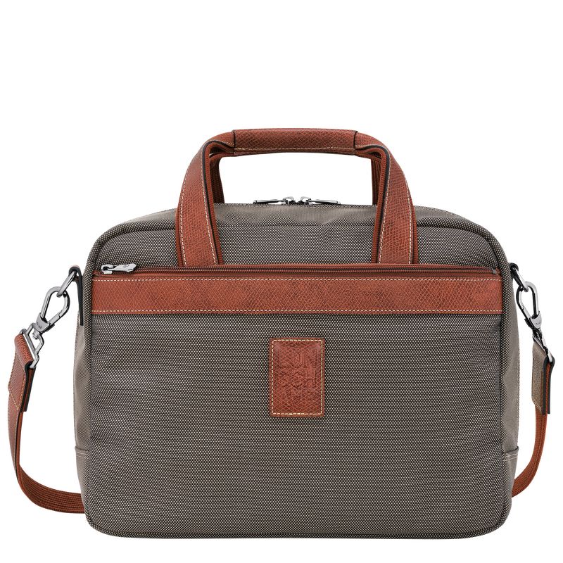 Torby Podróżne Męskie Longchamp Boxford S Recycled canvas Brązowe | PL7240SG