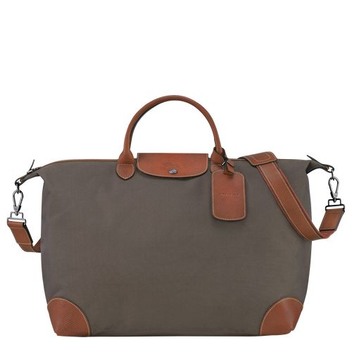 Torby Podróżne Męskie Longchamp Boxford S Recycled canvas Brązowe | PL7220OK