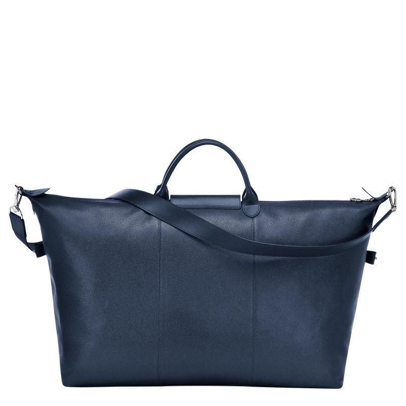 Torby Podróżne Męskie Longchamp Le FoulonnÉ S Leather Granatowe | PL7231EB