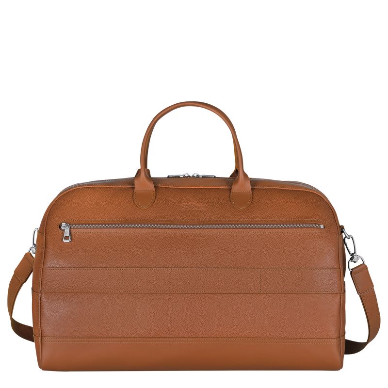 Torby Podróżne Męskie Longchamp Le FoulonnÉ M Leather Caramel | PL7229QM