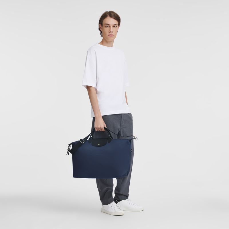 Torby Podróżne Męskie Longchamp Le Pliage Energy S Recycled canvas Granatowe | PL7243GS