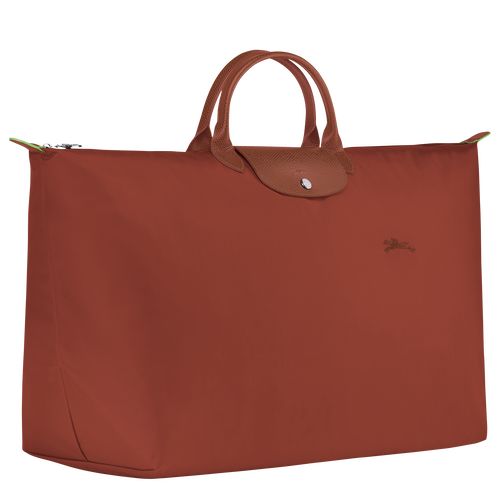 Torby Podróżne Męskie Longchamp Le Pliage Green M Recycled canvas Chestnut | PL7191GS